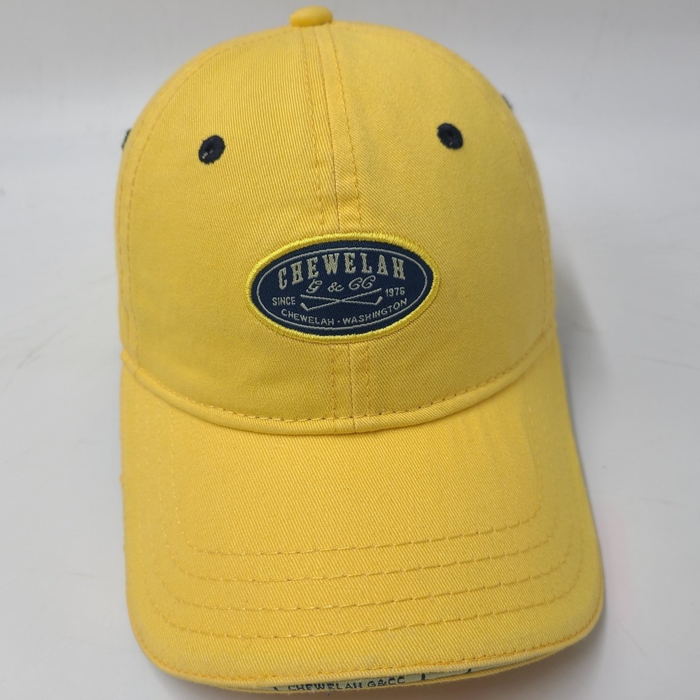 Chewelah Golf Hat Adjustable Page & Tuttle Yellow Country Club Course Casual Men